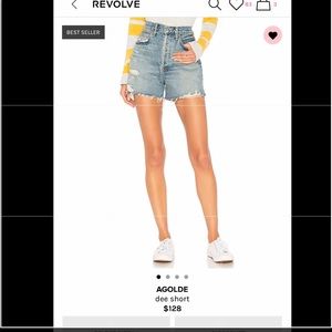 Agolde shorts denim jean cutoffs dee